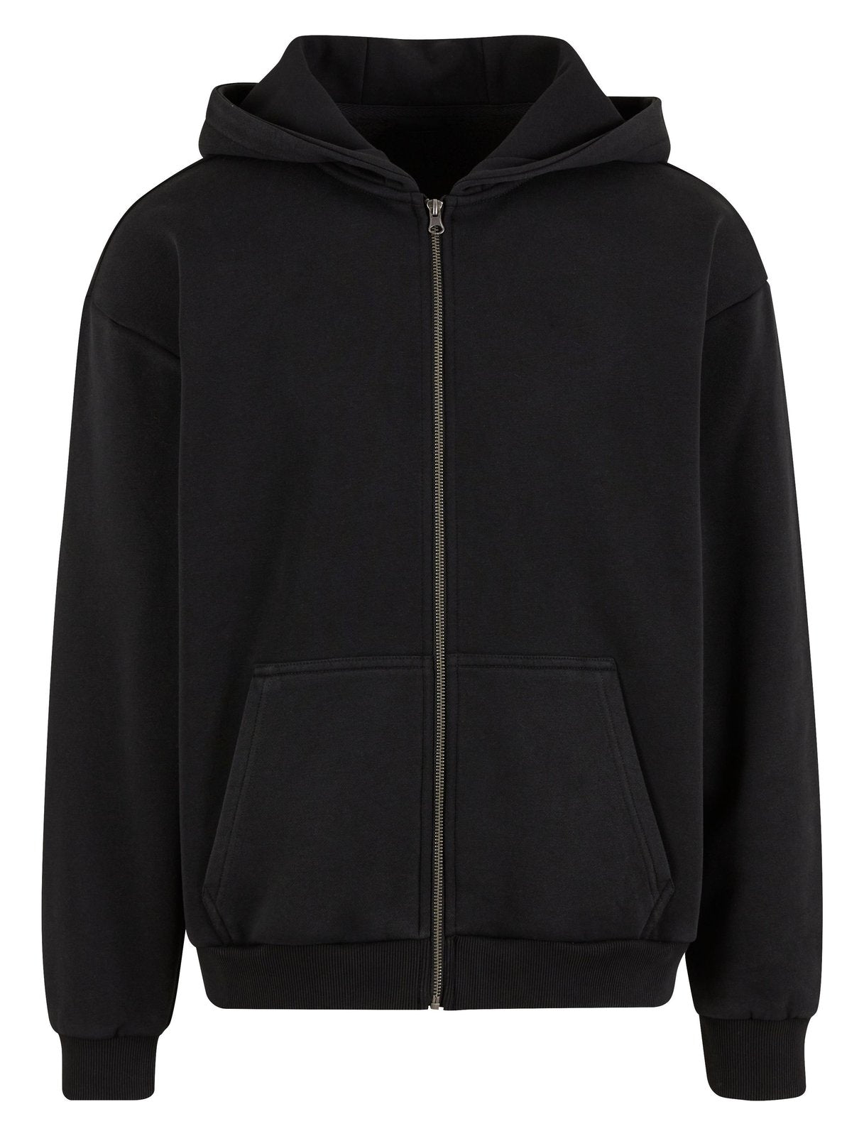Sweat capuche zippé lourd délavé 360 g/m²  — coloris Black #Couleur_Black