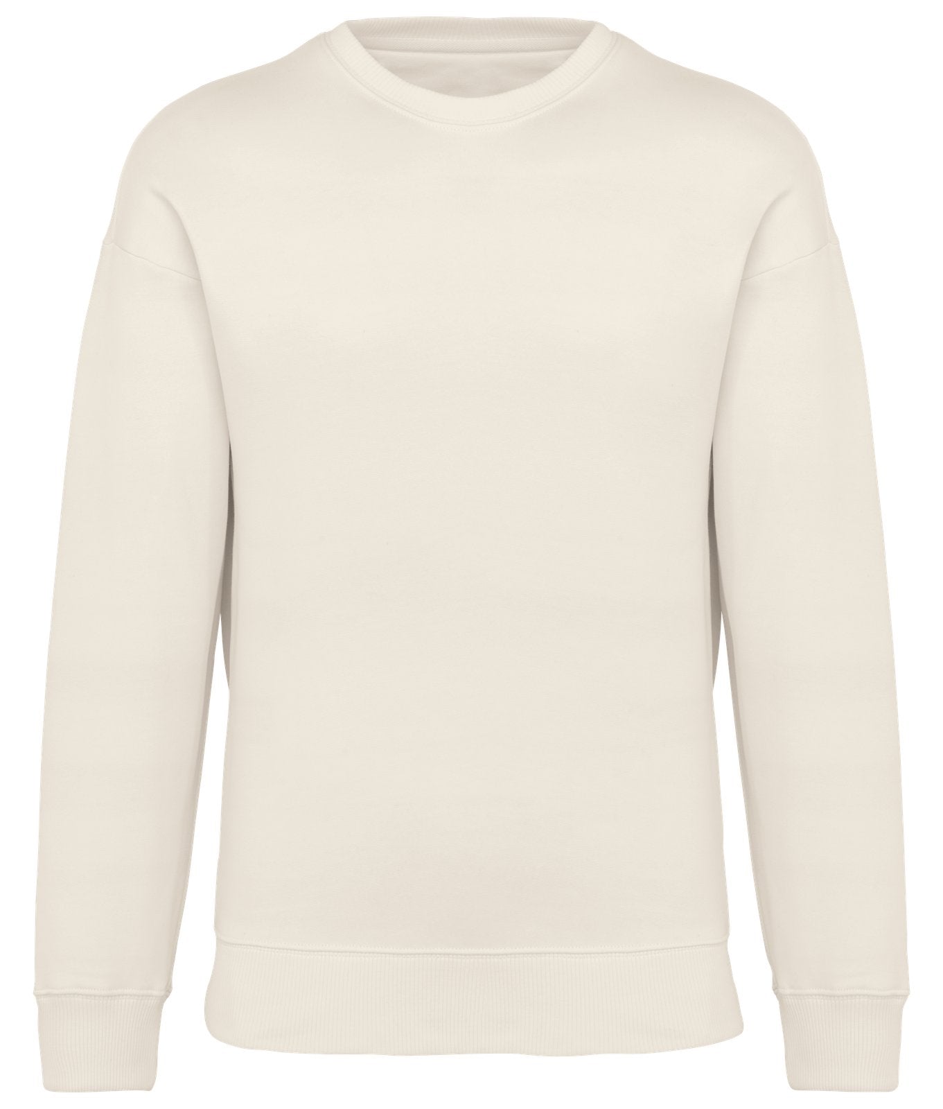 Sweat-shirt écoresponsable à col rond oversize unisexe — coloris Ivory #Couleur_Ivory