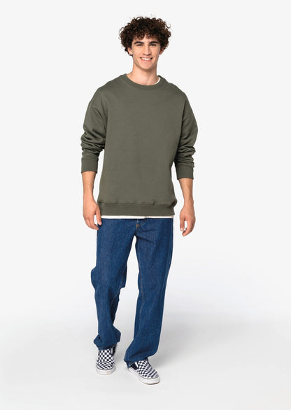 Sweat-shirt écoresponsable à col rond oversize unisexe