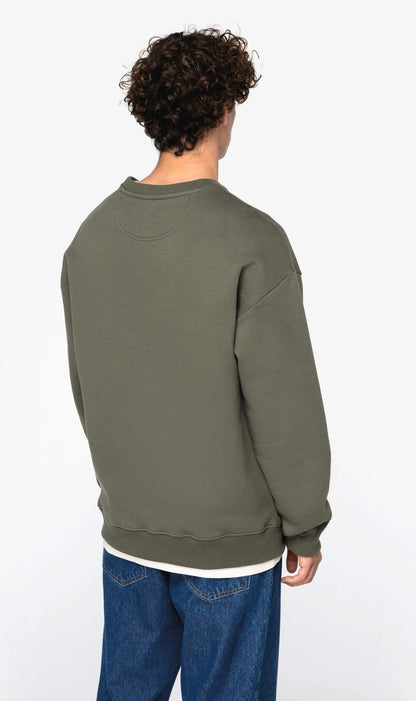 Sweat-shirt écoresponsable à col rond oversize unisexe