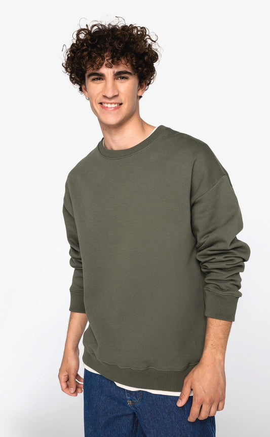 Sweat-shirt écoresponsable à col rond oversize unisexe