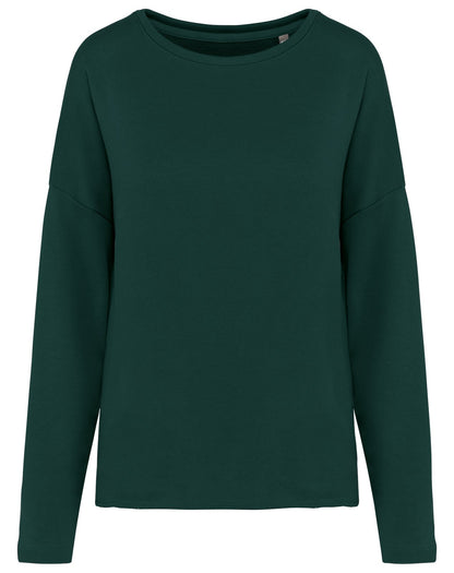 Sweat-shirt femme loose  — coloris Amazon Green #Couleur_Amazon-Green