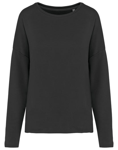 Sweat-shirt femme loose  — coloris Black #Couleur_Black