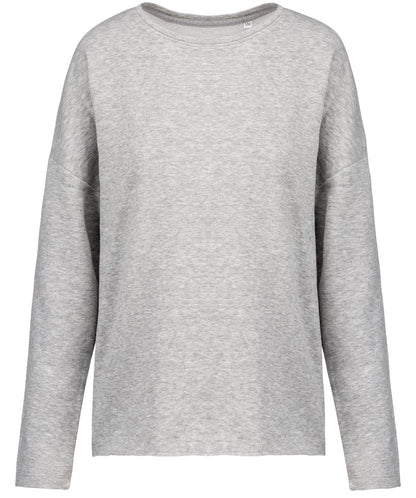 Sweat-shirt femme loose  — coloris Light Grey Heather #Couleur_Light-Grey-Heather