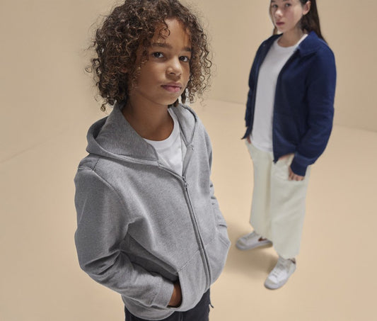 Sweat zippé à capuche unisexe enfant 280 g/m² 