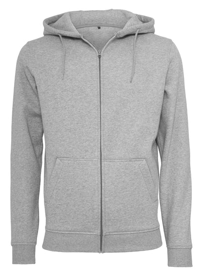 Sweat zippé capuche lourd 300 g/m²  — coloris Heather Grey #Couleur_Heather-Grey