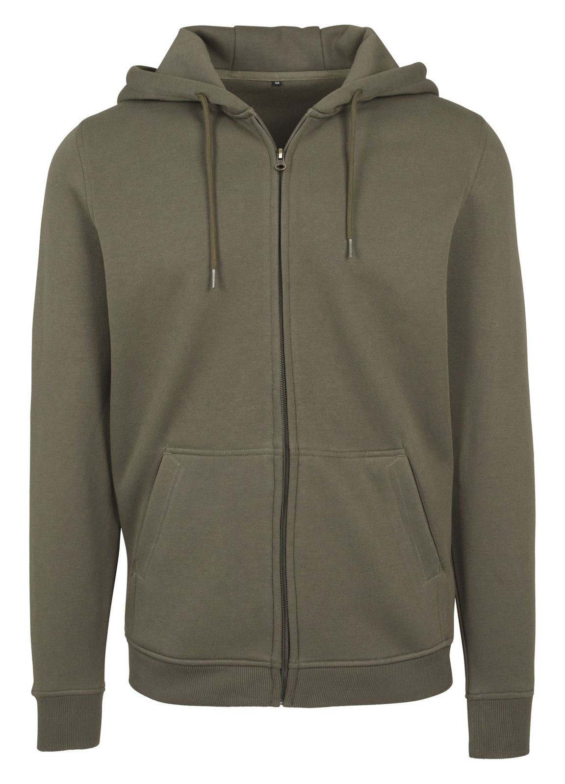 Sweat zippé capuche lourd 300 g/m²  — coloris Olive #Couleur_Olive