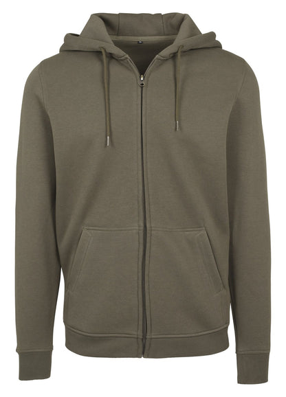 Sweat zippé capuche lourd 300 g/m²  — coloris Olive #Couleur_Olive
