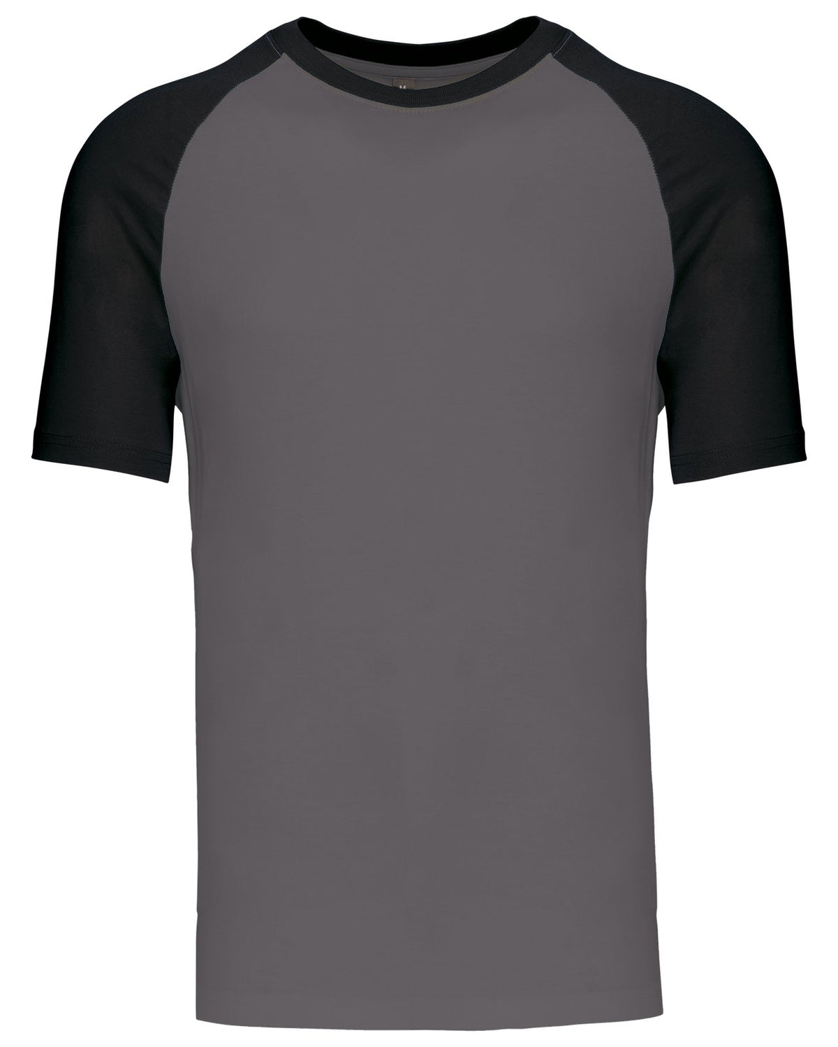 T-shirt bicolore manches courtes baseball — coloris Slate Grey / Black #Couleur_Slate-Grey-/-Black