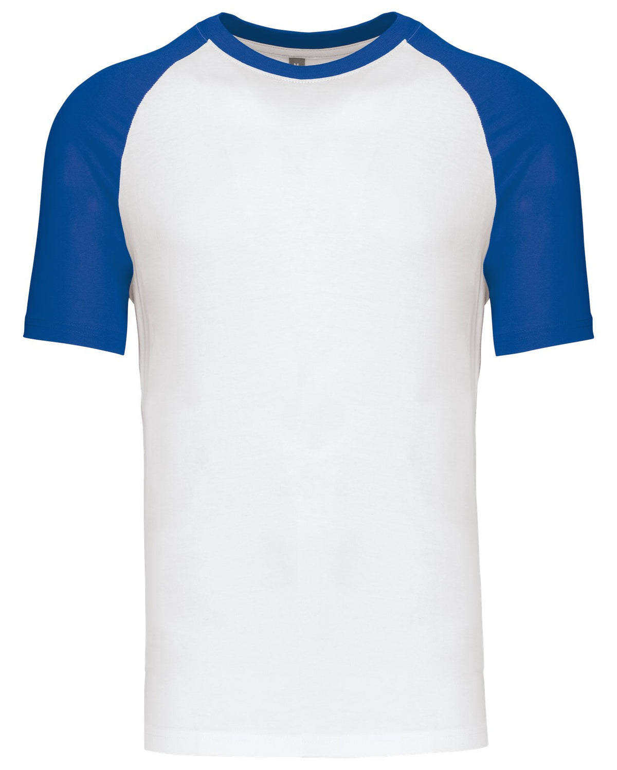 T-shirt bicolore manches courtes baseball — coloris White / Royal Blue #Couleur_White-/-Royal-Blue