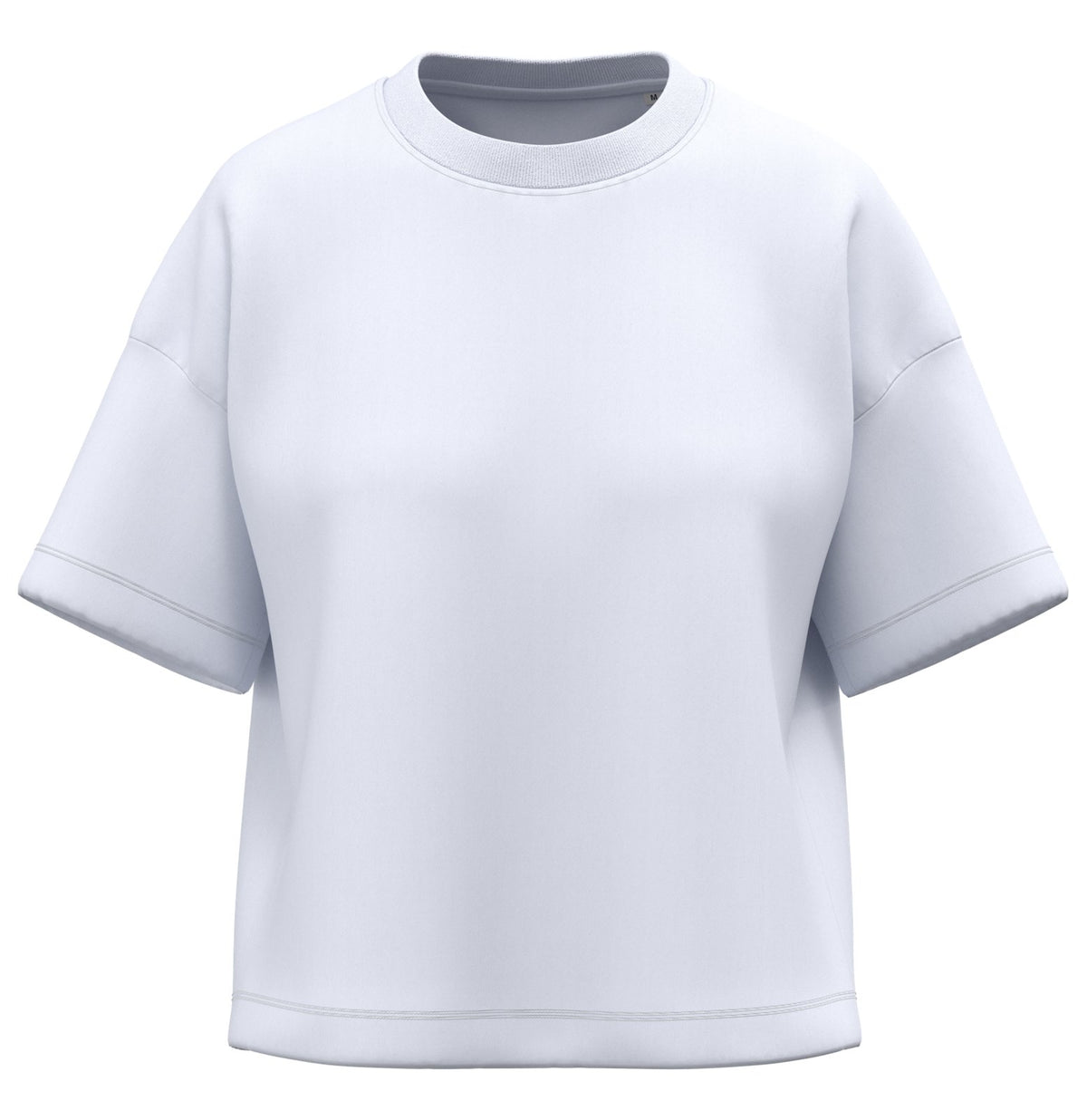 T-shirt écoresponsable boxy à épaules tombantes femme — coloris Blanc #Couleur_Blanc