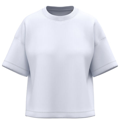 T-shirt écoresponsable boxy à épaules tombantes femme — coloris Blanc #Couleur_Blanc