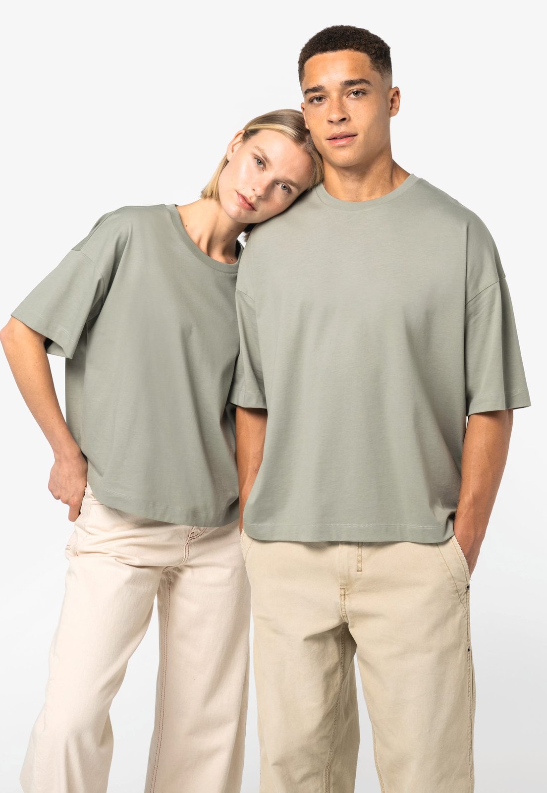 T-shirt écoresponsable boxy à épaules tombantes femme