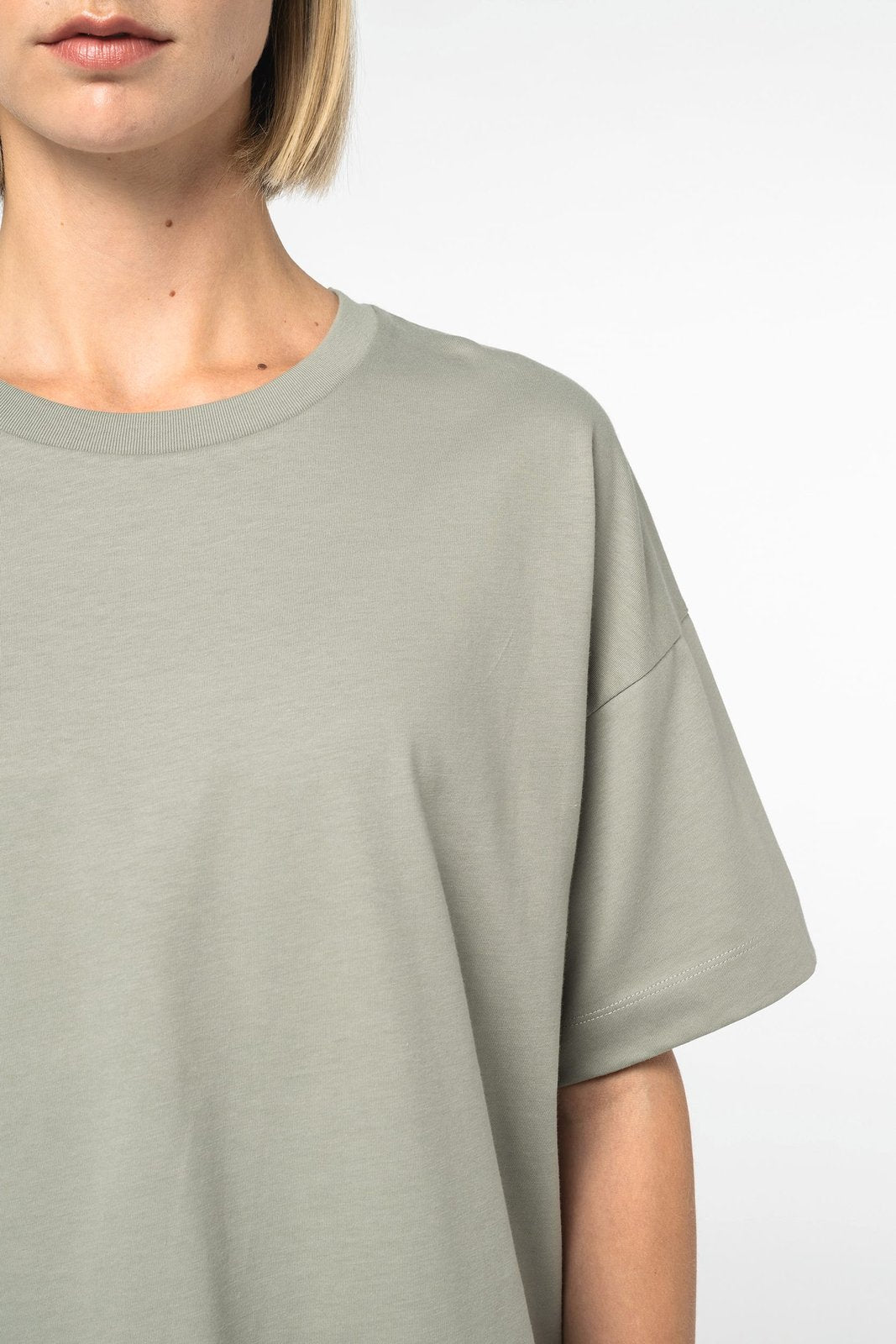 T-shirt écoresponsable boxy à épaules tombantes femme