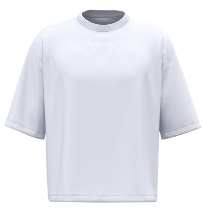 T-shirt écoresponsable boxy à épaules tombantes homme — coloris Blanc #Couleur_Blanc