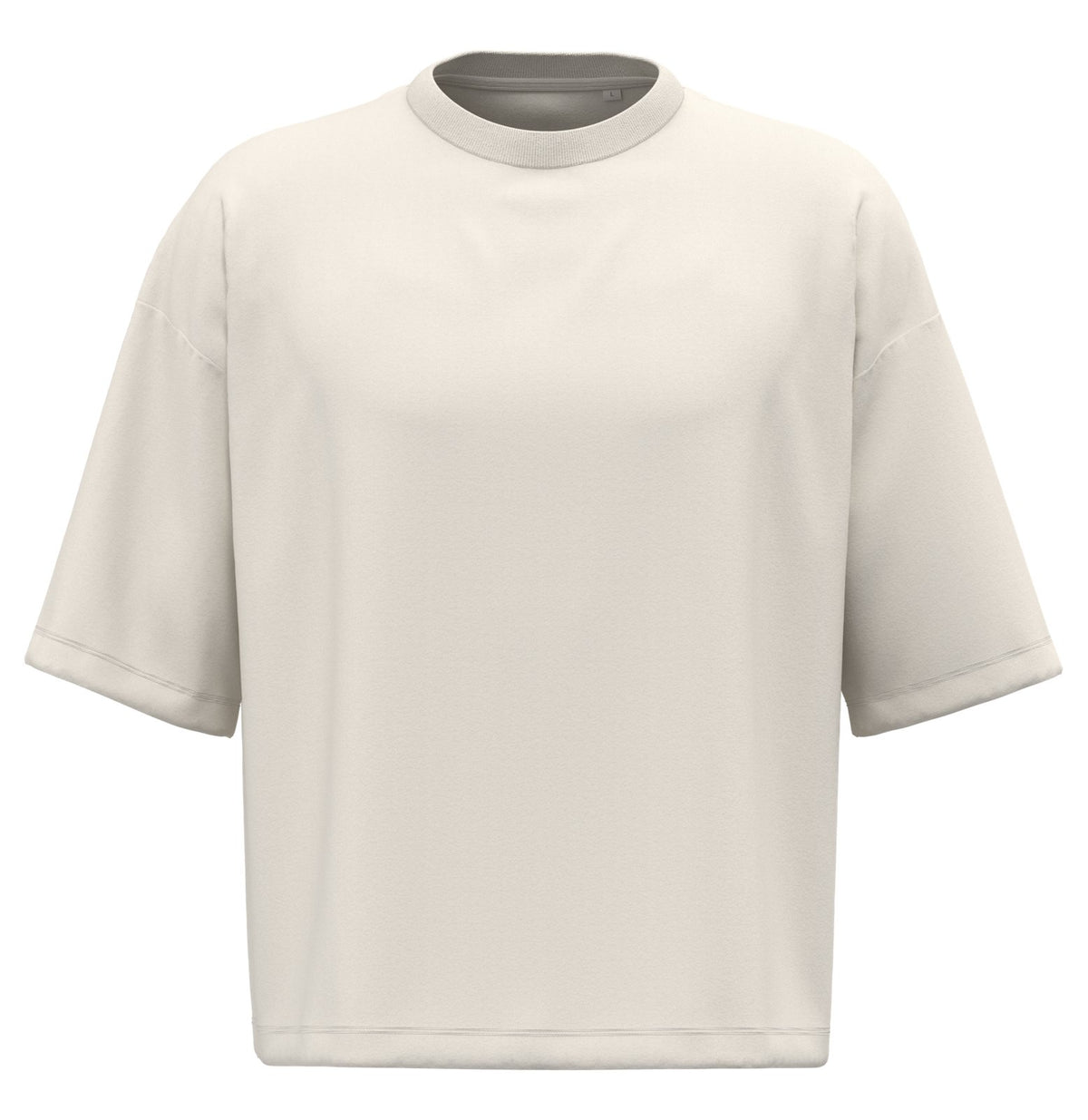 T-shirt écoresponsable boxy à épaules tombantes homme — coloris Ivory #Couleur_Ivory