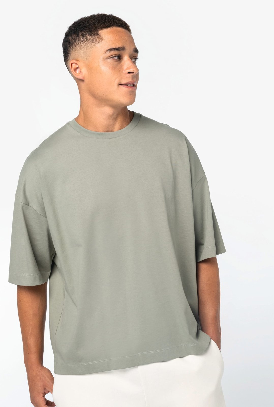T-shirt écoresponsable boxy à épaules tombantes homme