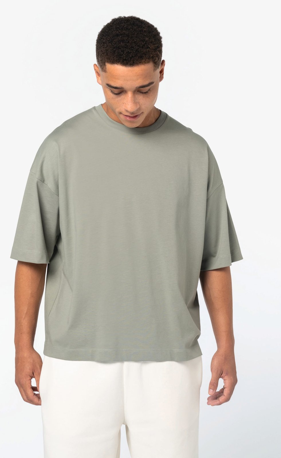 T-shirt écoresponsable boxy à épaules tombantes homme