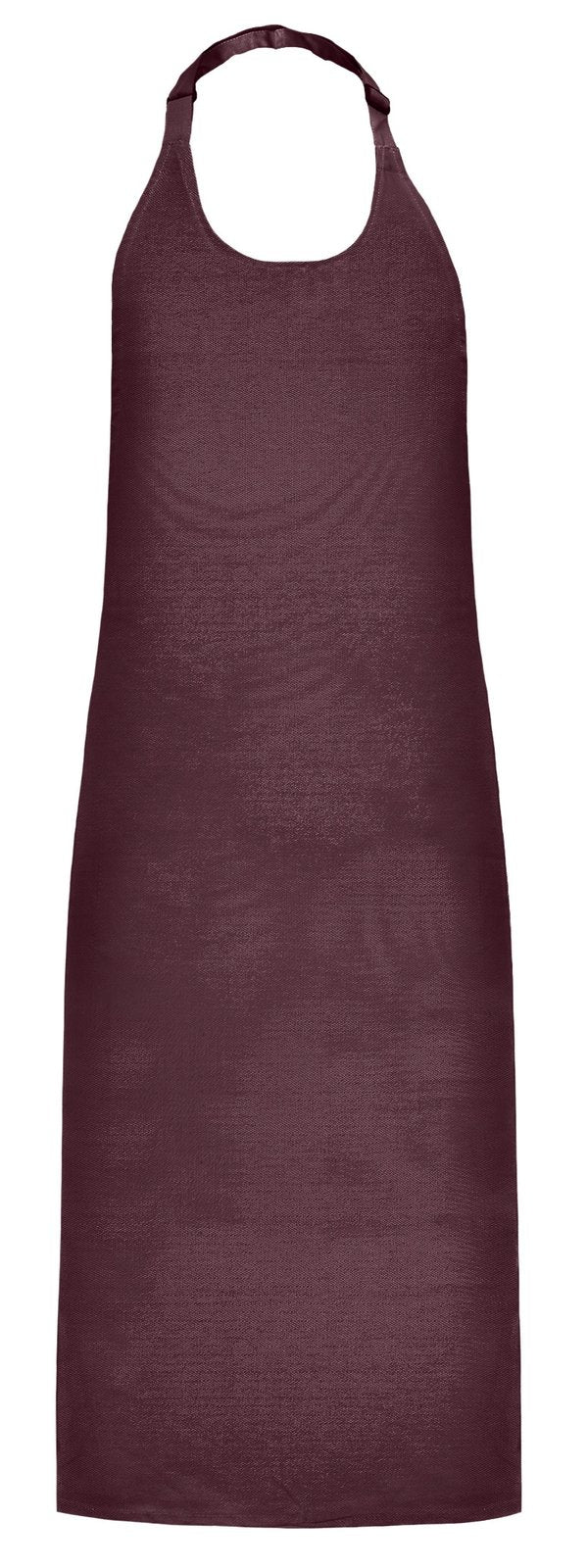 Tablier à bavette 100% coton  — coloris Burgundy #Couleur_Burgundy