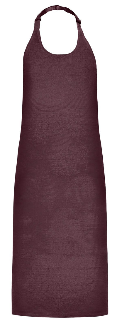 Tablier à bavette 100% coton  — coloris Burgundy #Couleur_Burgundy