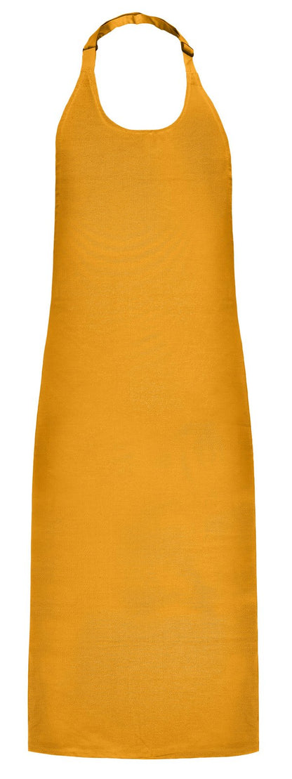 Tablier à bavette 100% coton  — coloris Mustard #Couleur_Mustard