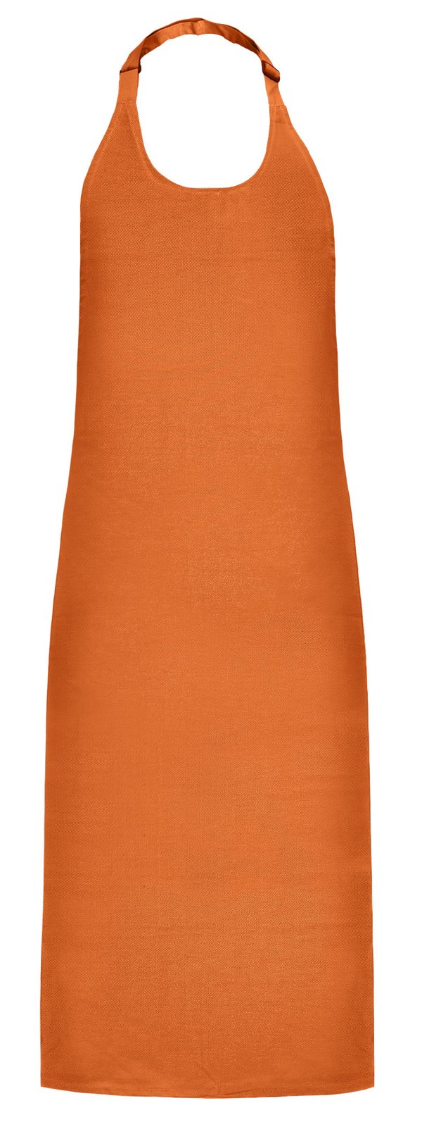 Tablier à bavette 100% coton  — coloris Orange #Couleur_Orange