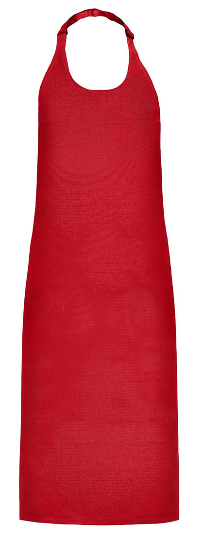 Tablier à bavette 100% coton  — coloris Red #Couleur_Red