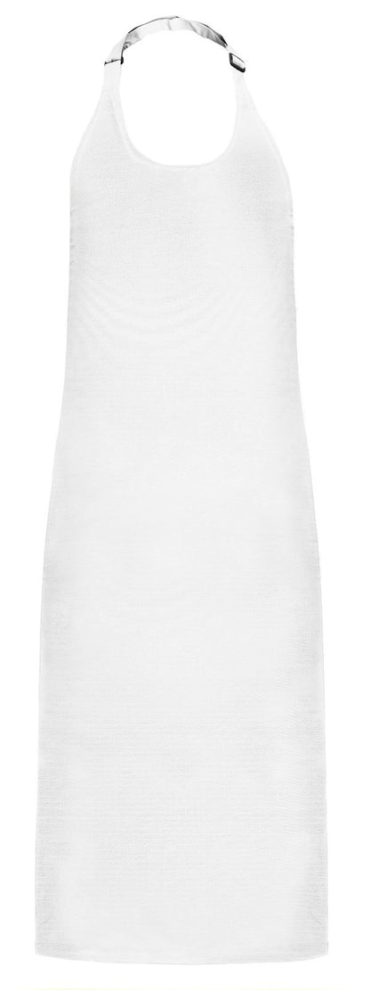 Tablier à bavette 100% coton  — coloris White #Couleur_White
