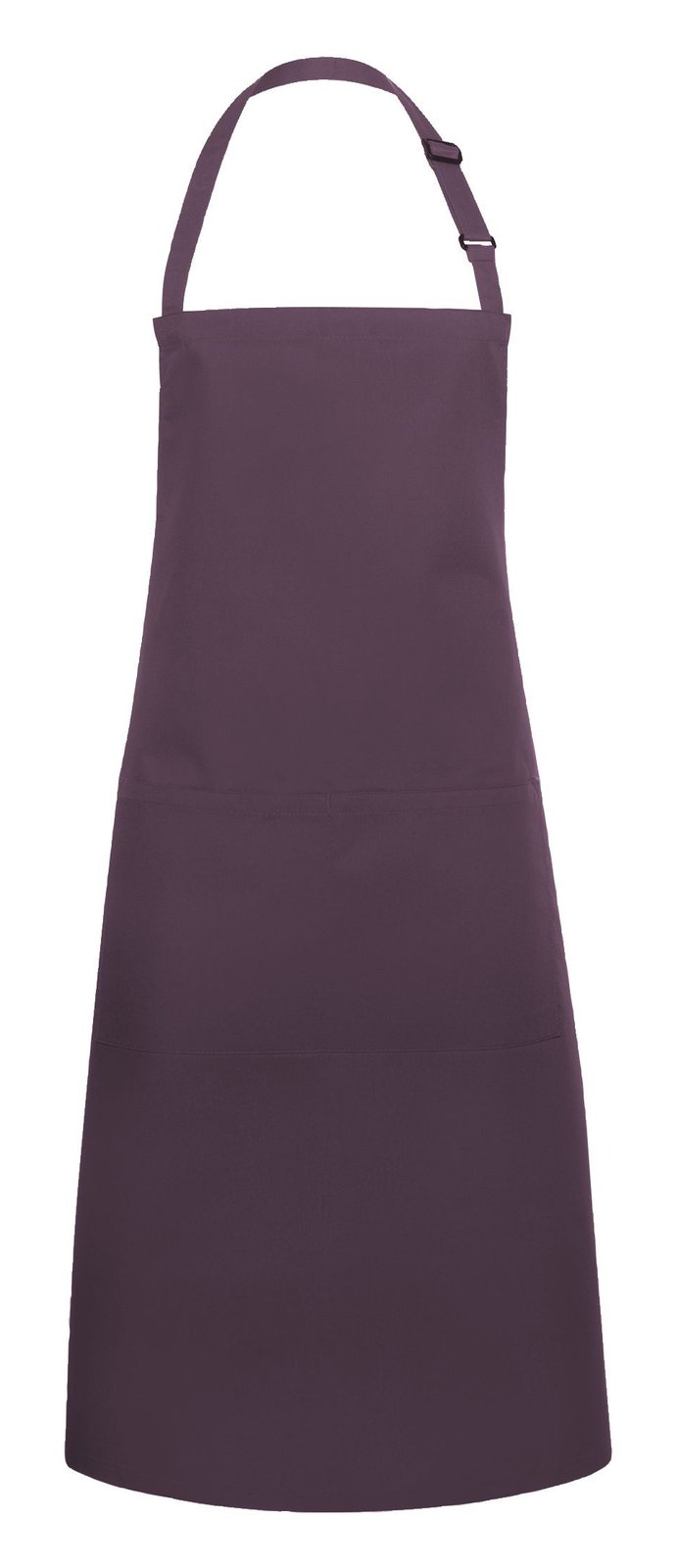 Tablier à bavette avec boucle et poche — coloris Aubergine #Couleur_Aubergine