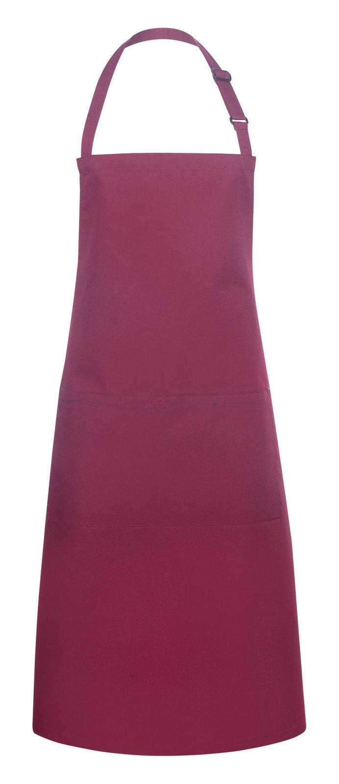 Tablier à bavette avec boucle et poche — coloris Bordeaux #Couleur_Bordeaux