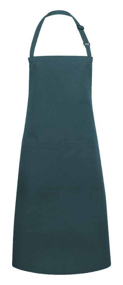 Tablier à bavette avec boucle et poche — coloris Pine Green #Couleur_Pine-Green