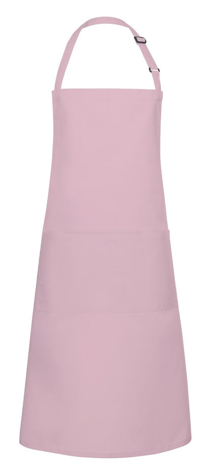 Tablier à bavette avec boucle et poche — coloris Rose #Couleur_Rose
