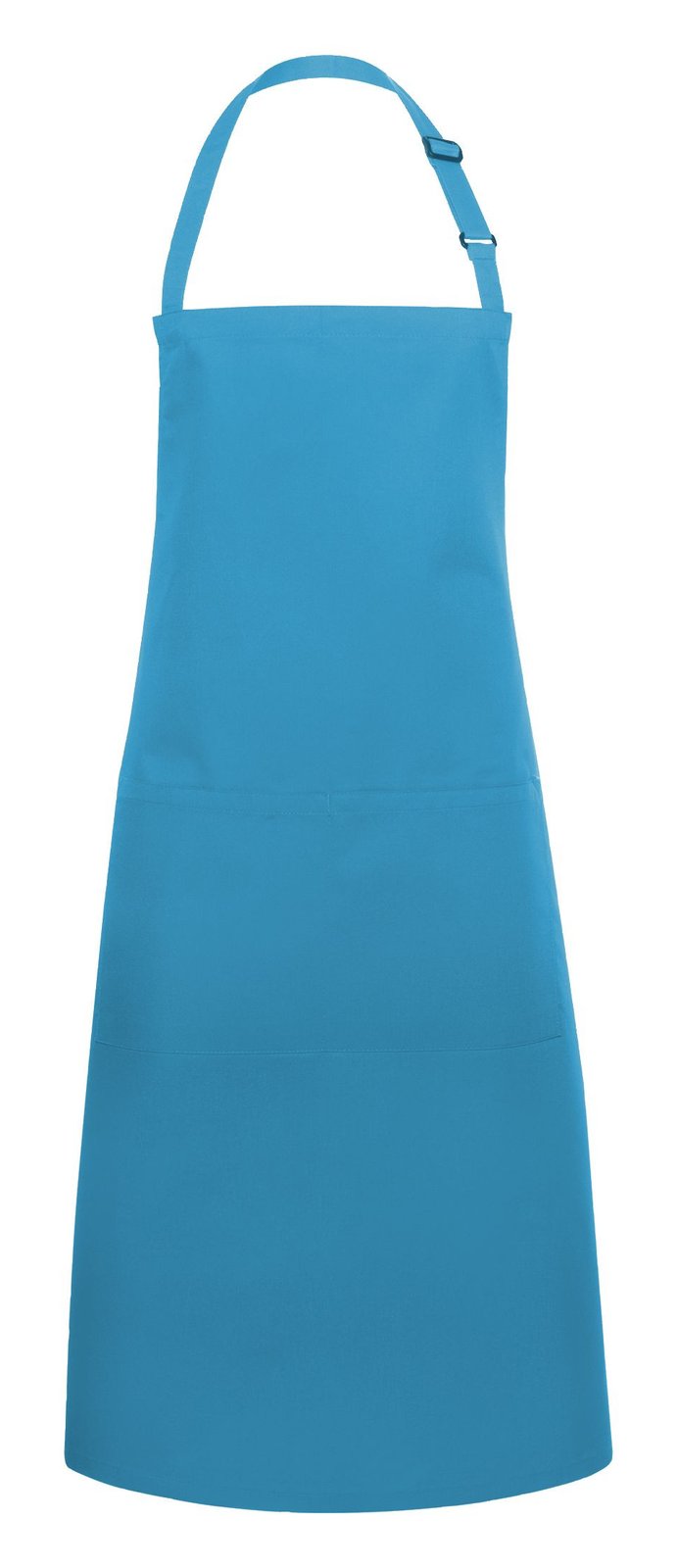 Tablier à bavette avec boucle et poche — coloris Turquoise #Couleur_Turquoise