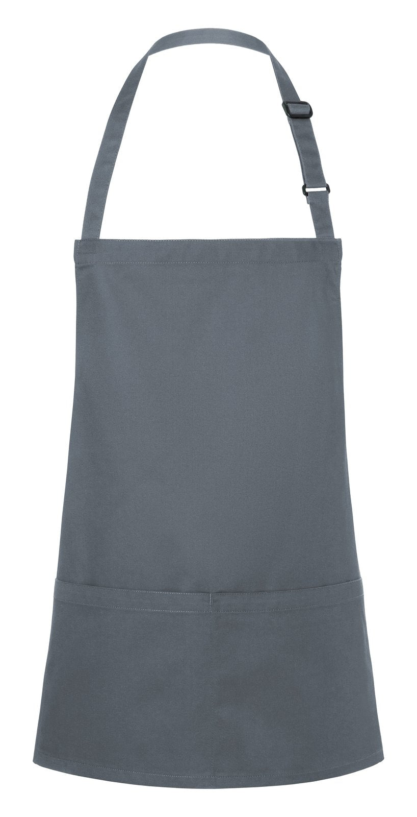 Tablier à bavette court avec boucle et poche — coloris Anthracite #Couleur_Anthracite