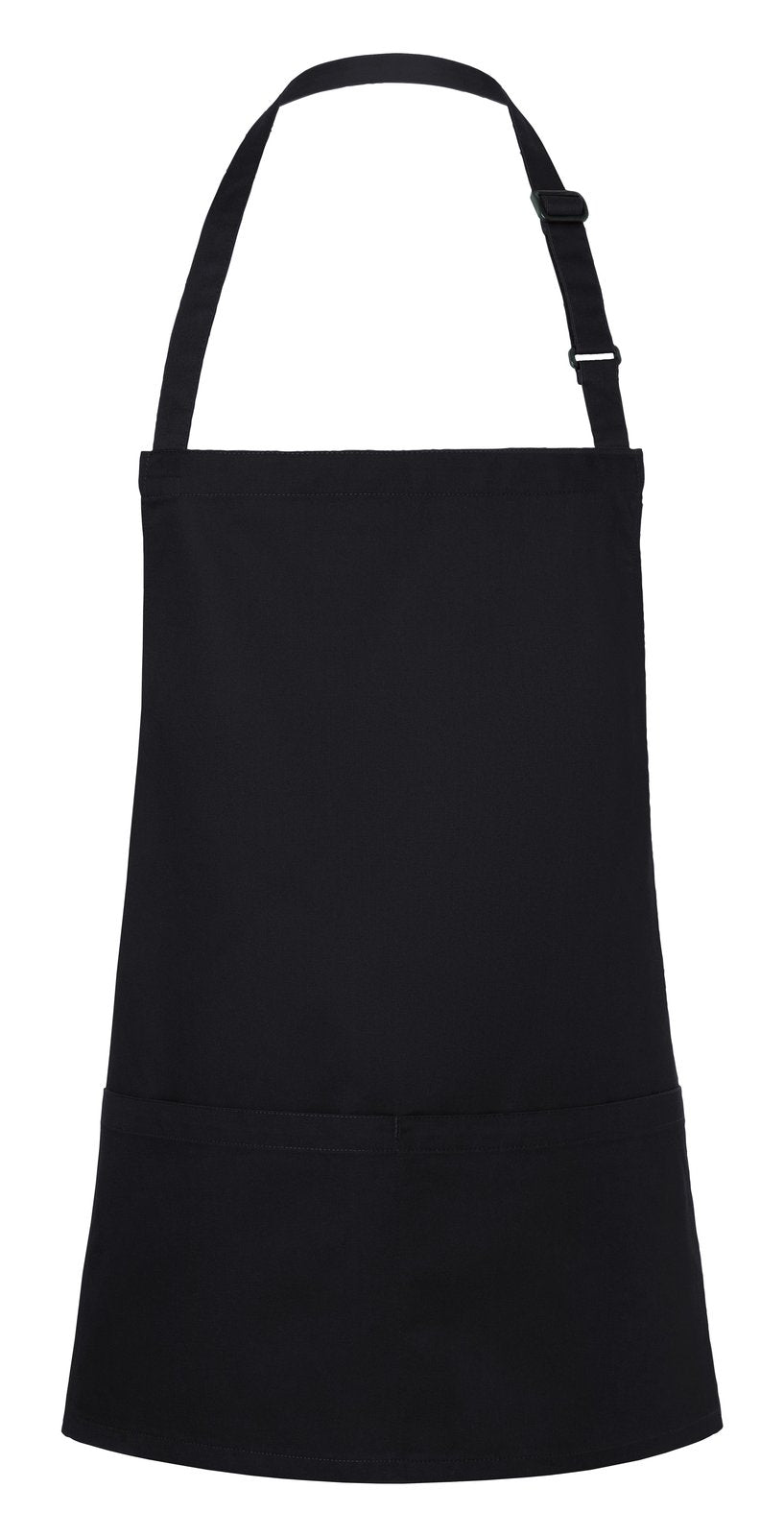 Tablier à bavette court avec boucle et poche — coloris Black #Couleur_Black