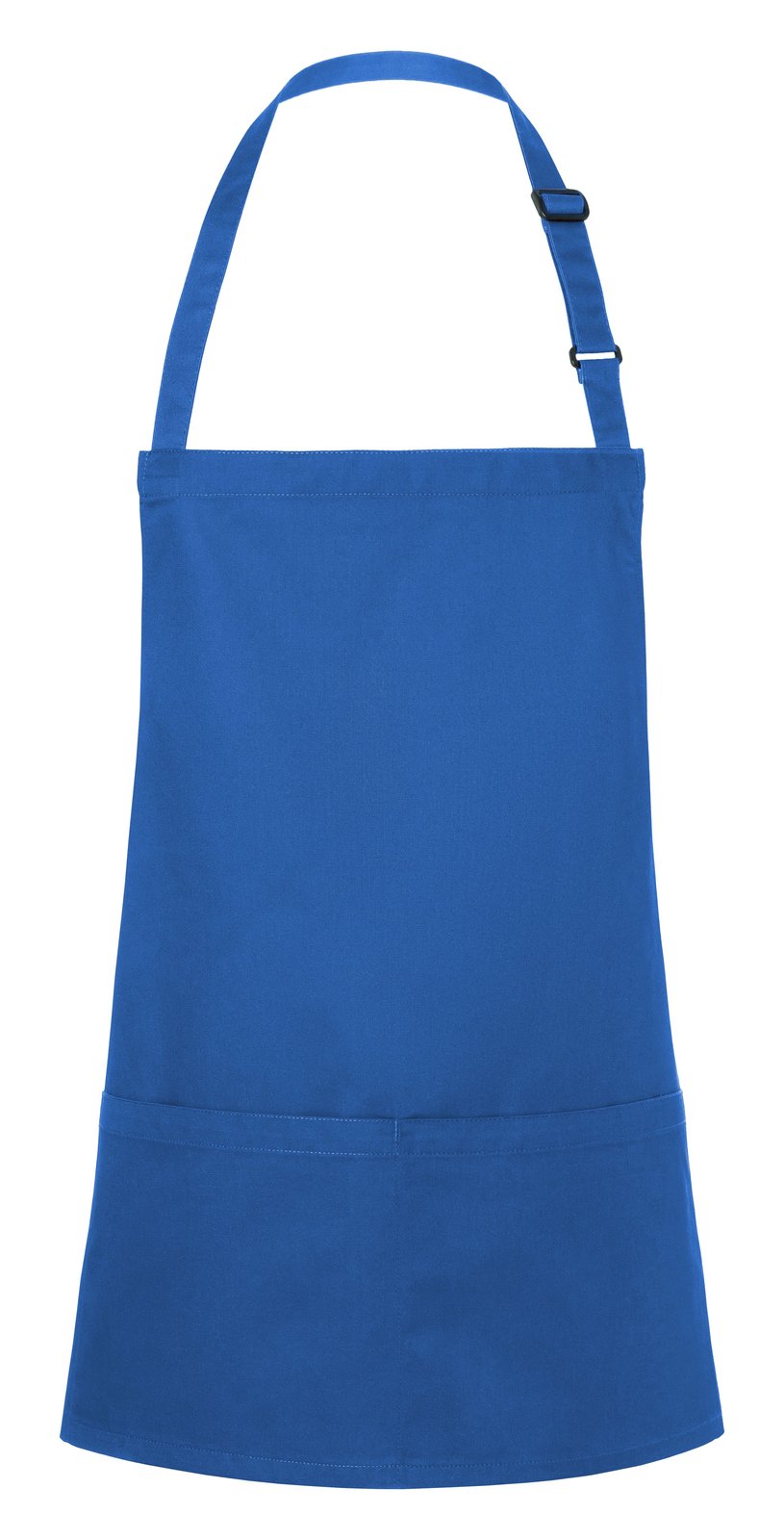 Tablier à bavette court avec boucle et poche — coloris Blue #Couleur_Blue