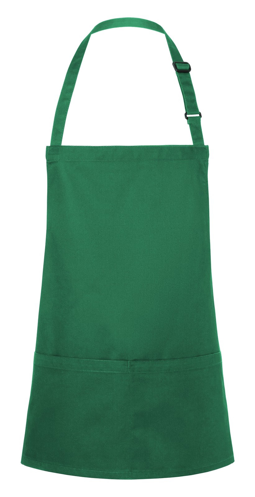Tablier à bavette court avec boucle et poche — coloris Forest Green #Couleur_Forest-Green