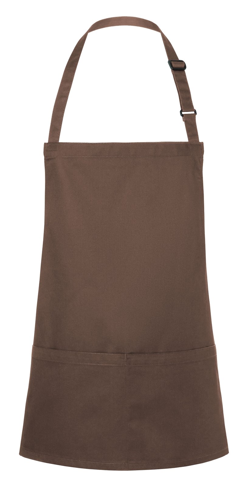 Tablier à bavette court avec boucle et poche — coloris Light Brown #Couleur_Light-Brown