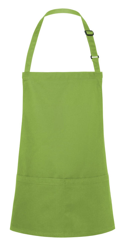 Tablier à bavette court avec boucle et poche — coloris Lime #Couleur_Lime