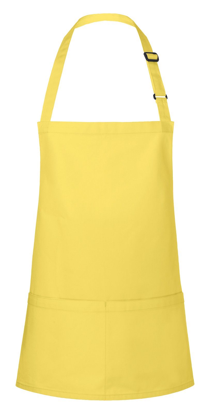 Tablier à bavette court avec boucle et poche — coloris Sunny Yellow #Couleur_Sunny-Yellow