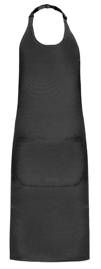 Tablier à bavette polycoton avec poche  — coloris Black #Couleur_Black