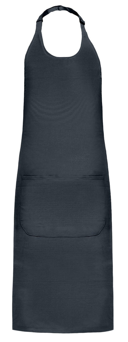 Tablier à bavette polycoton avec poche  — coloris Dark Grey #Couleur_Dark-Grey