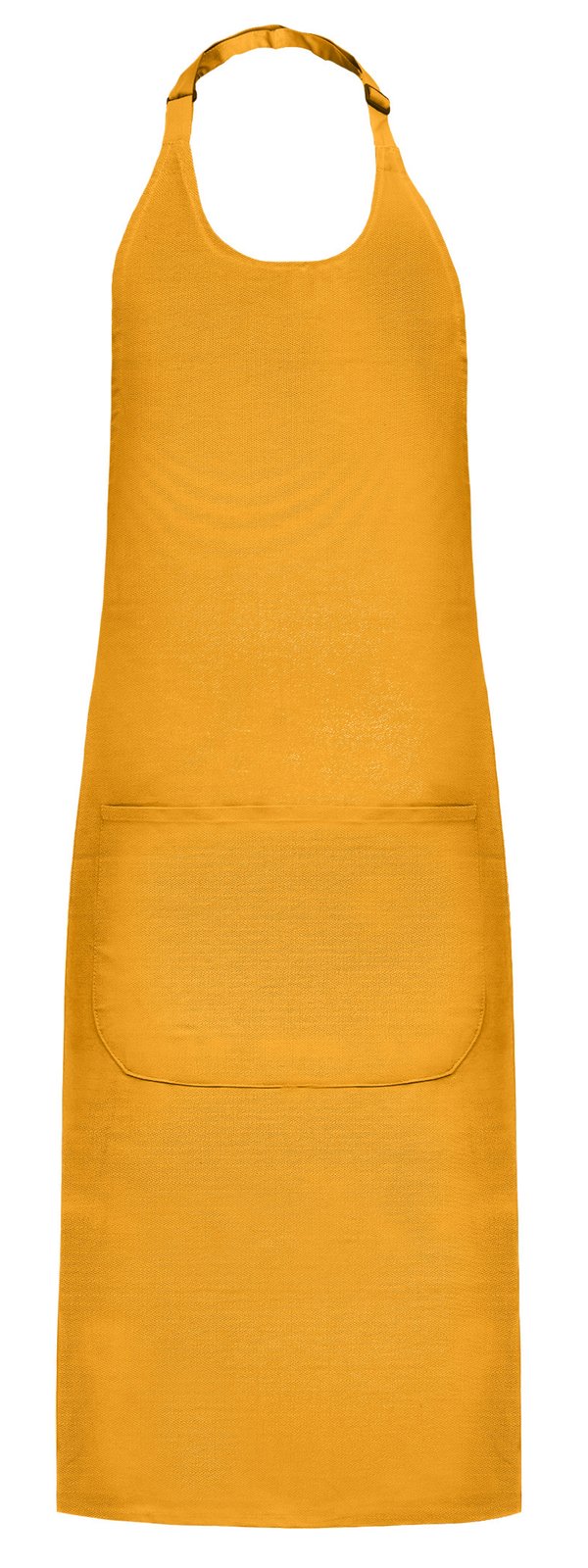 Tablier à bavette polycoton avec poche  — coloris Mustard #Couleur_Mustard