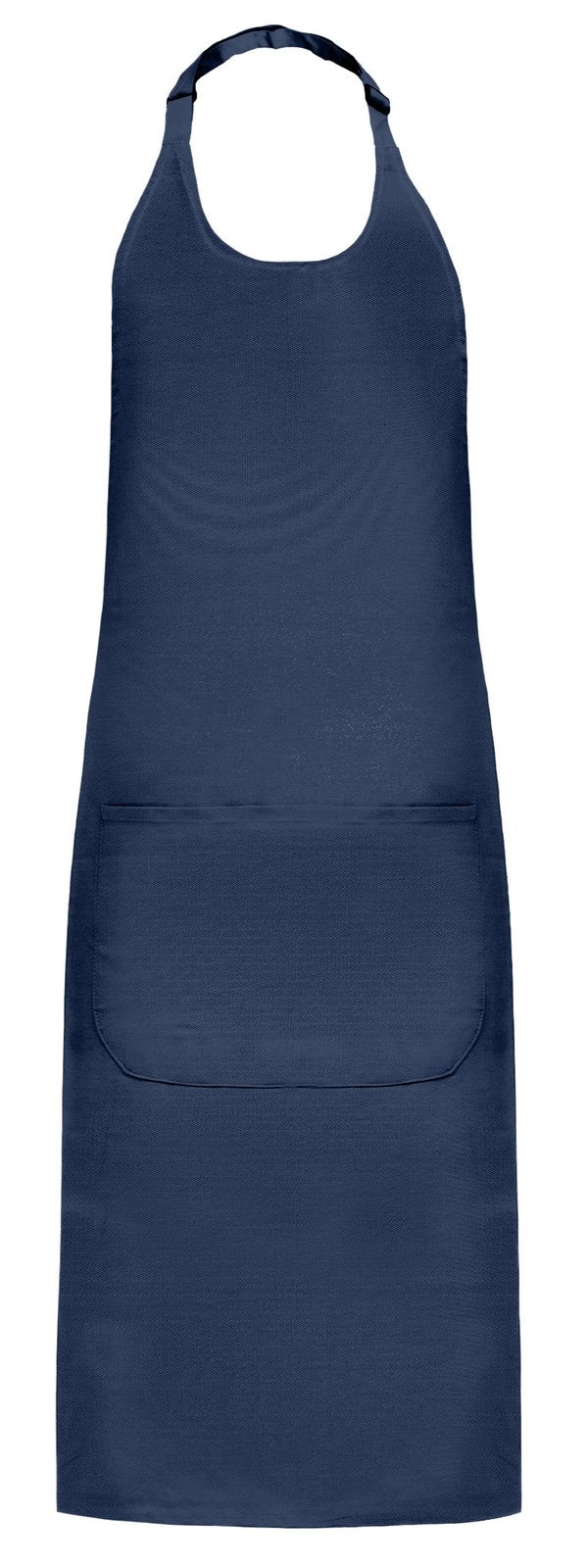 Tablier à bavette polycoton avec poche  — coloris Navy #Couleur_Navy