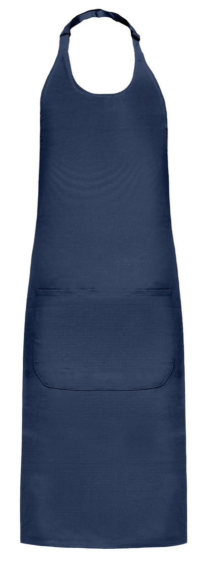 Tablier à bavette polycoton avec poche  — coloris Navy #Couleur_Navy