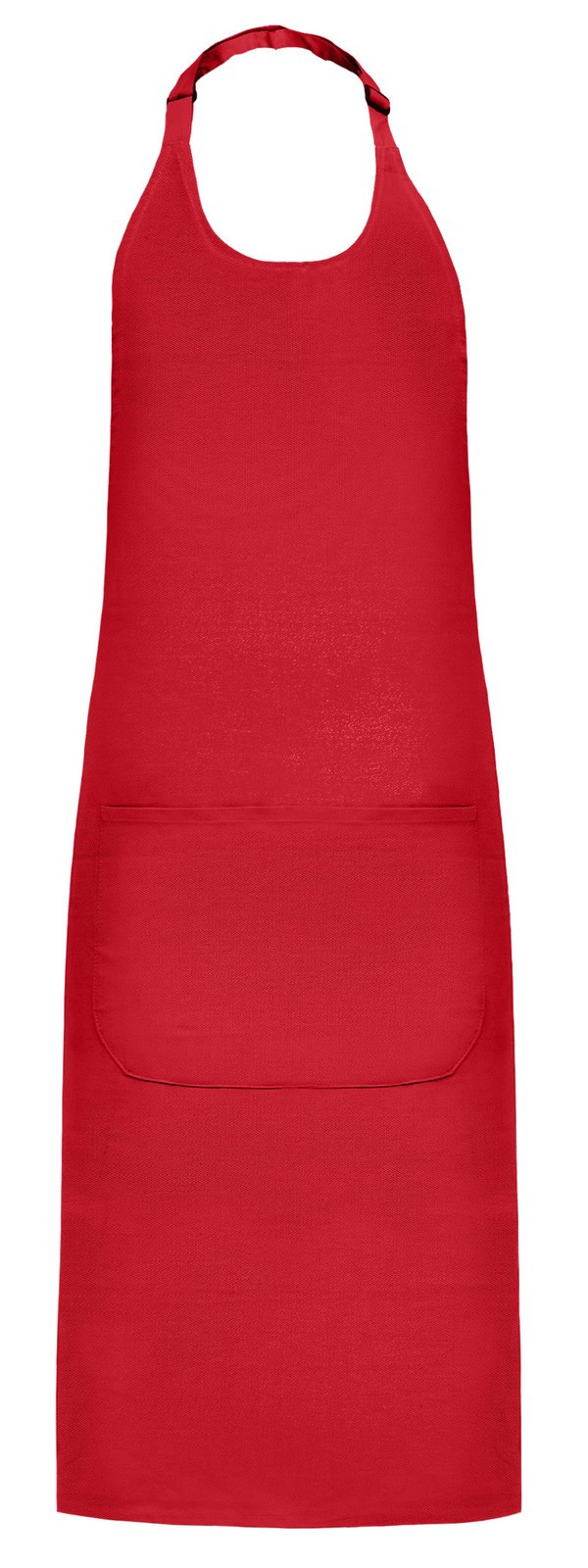 Tablier à bavette polycoton avec poche  — coloris Red #Couleur_Red