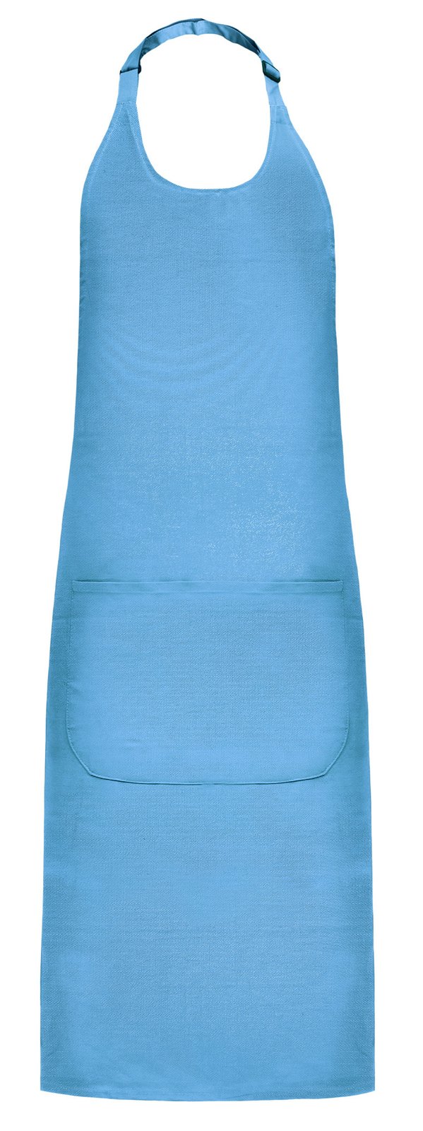 Tablier à bavette polycoton avec poche  — coloris Sky Blue #Couleur_Sky-Blue