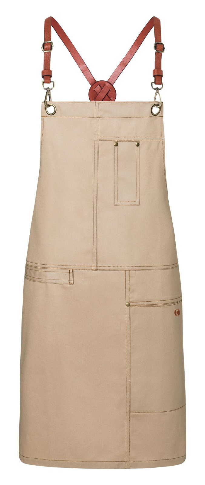 Tablier à bavette tendance — coloris Beige #Couleur_Beige