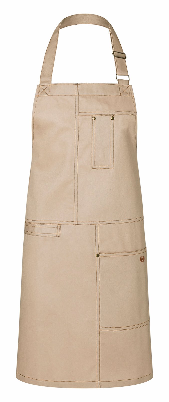 Tablier à bavette Urban Casual-Style  — coloris Beige #Couleur_Beige