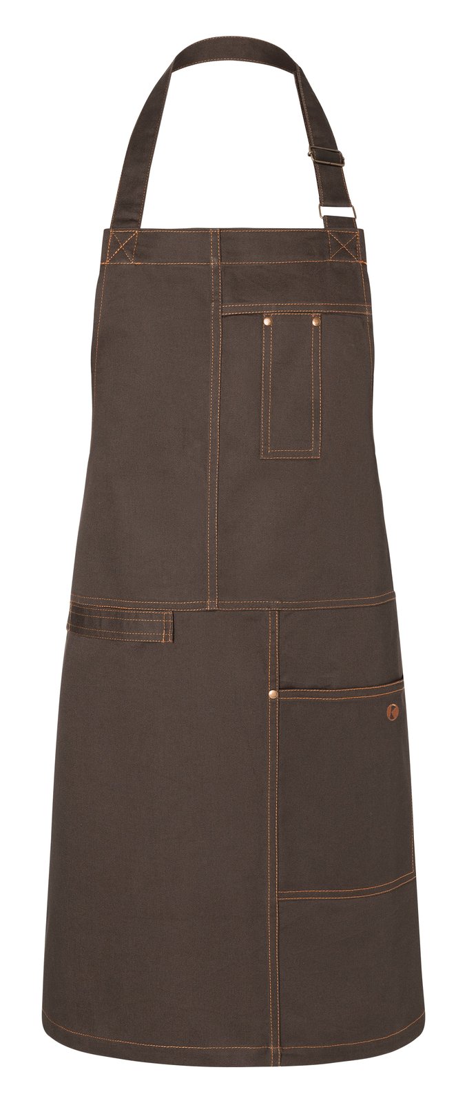 Tablier à bavette Urban Casual-Style  — coloris Chocolate #Couleur_Chocolate
